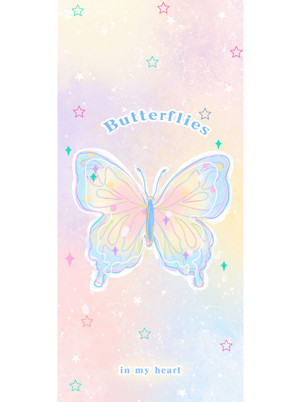 96 ins风 仙女蝴蝶壁纸 图案| 请接收  仙气飘飘的蝴蝶~底色我真的