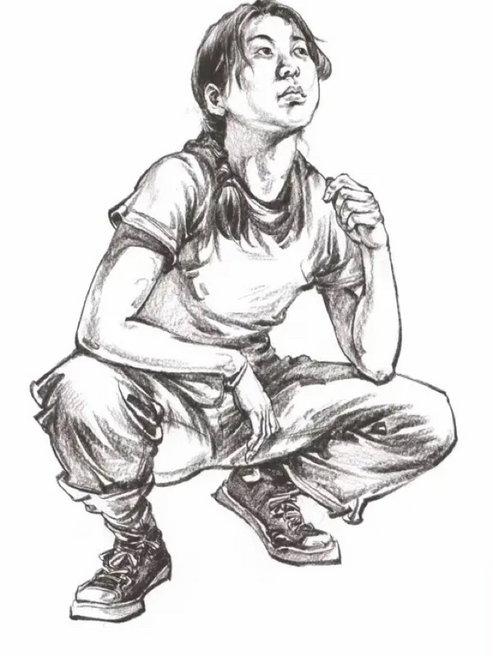 张振东老师人物速写作品欣赏～ 张振东老师简介 从事速写教学工作多年