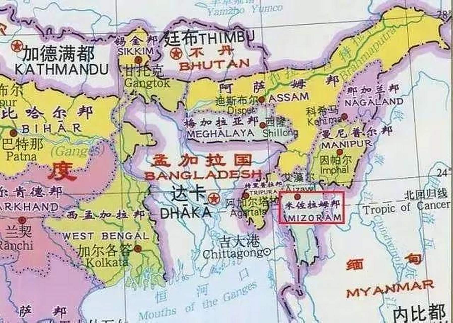 印度这次爆发动乱的地方,是曼尼普尔邦,距离我国被侵占的藏南地区非常