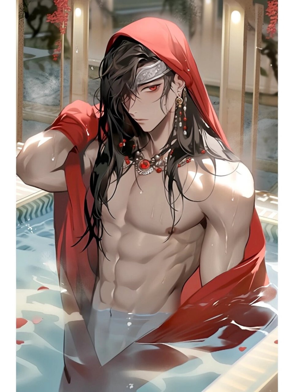 古风美男子出浴图  夏日滤镜   夏日滤镜