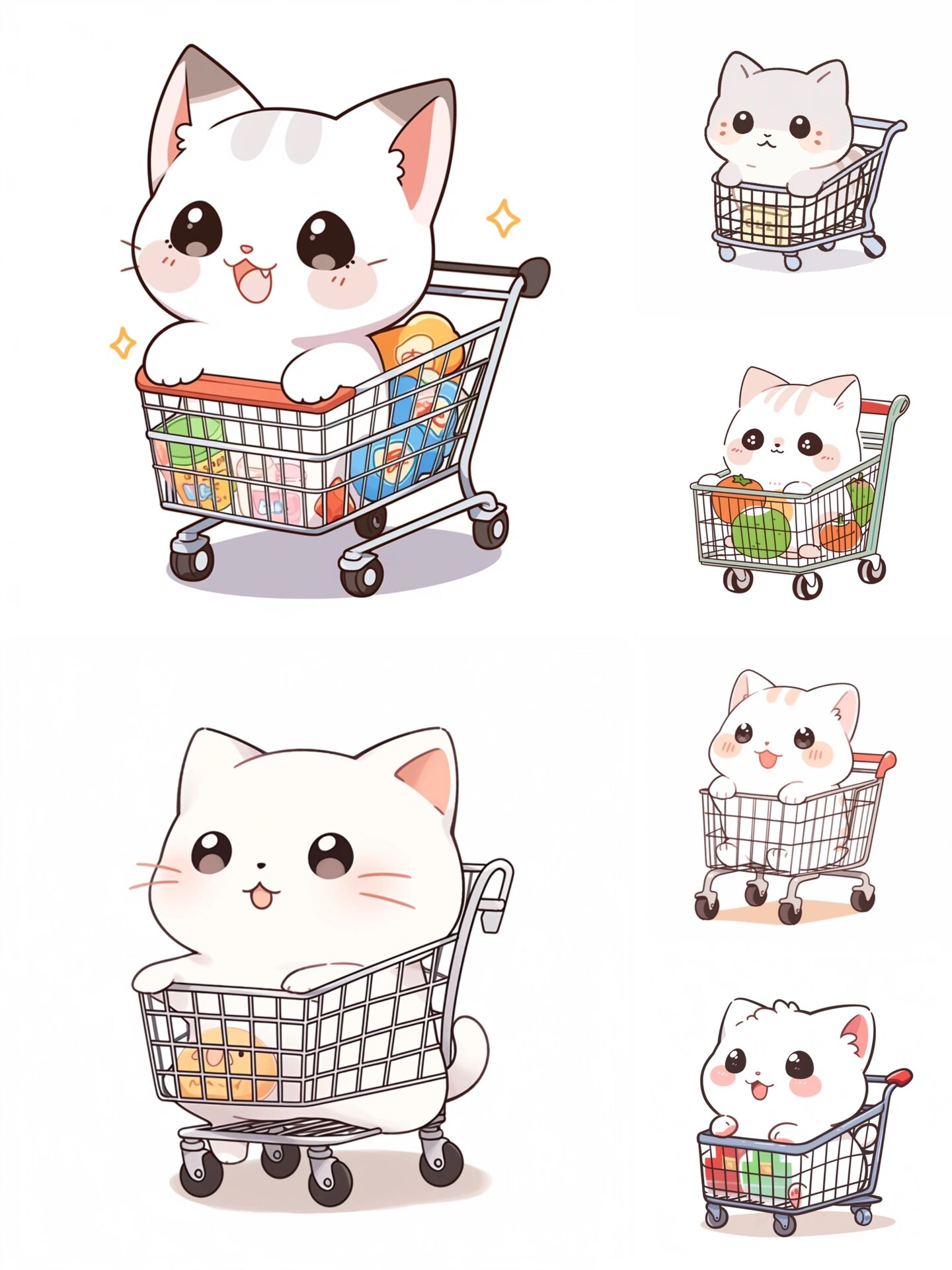 猫猫购物车,有没有可爱到你们