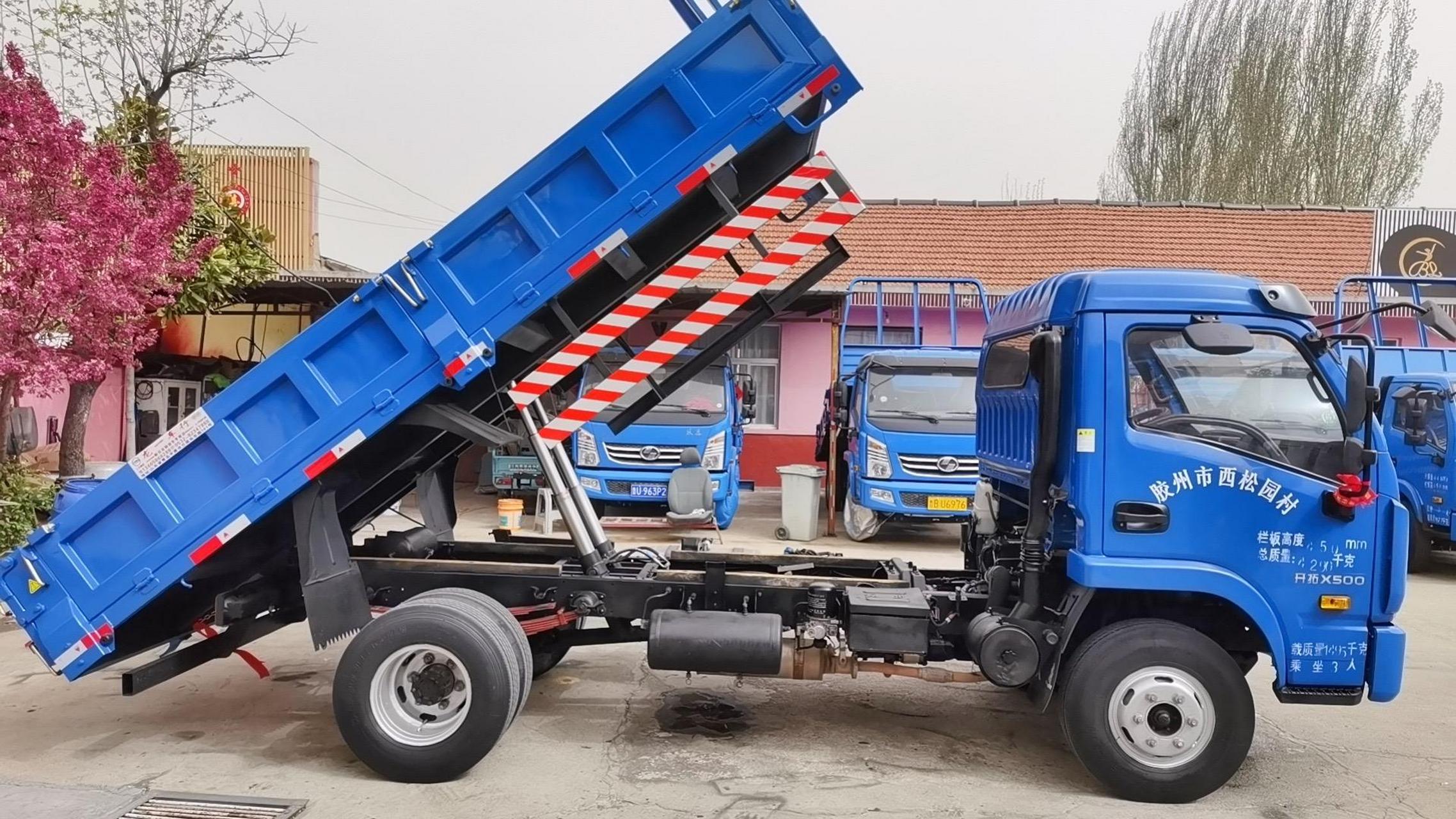 刚到一台跟新车一样19年2月国五蓝牌自卸车新款跃进开拓x500单排五