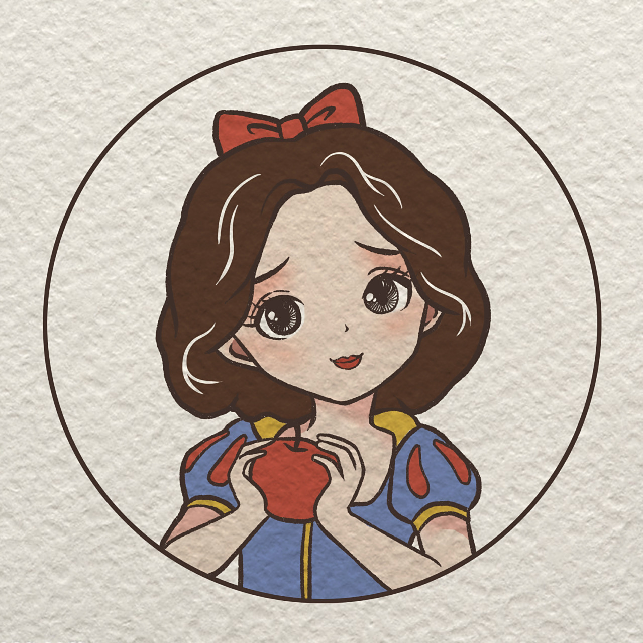 白雪公主简笔画【人物简笔画】 93又是迪士尼系列哦,打算及其所有