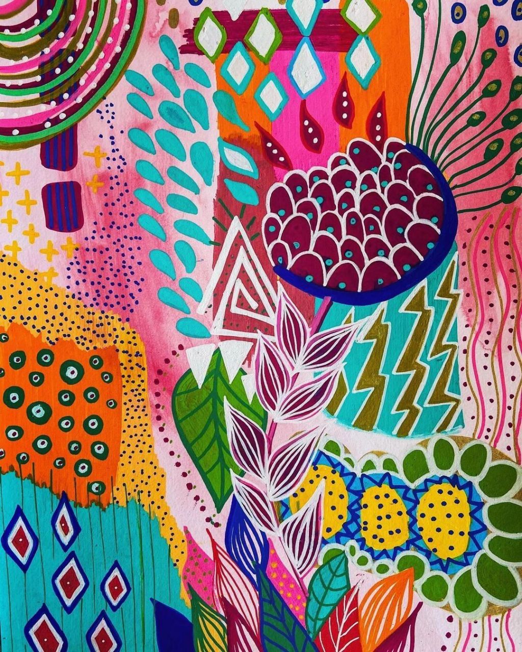 一组抽象画作品,颜色的和谐搭配出高级感 满满的艺术感