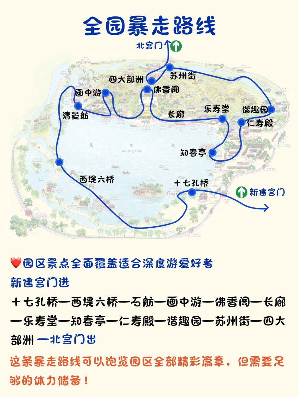 颐和园西堤地图图片