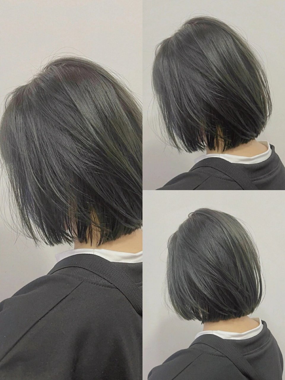 染完不会掉黄的质感黑茶 高级简约 不能错过的质感短发发色 黑茶发色