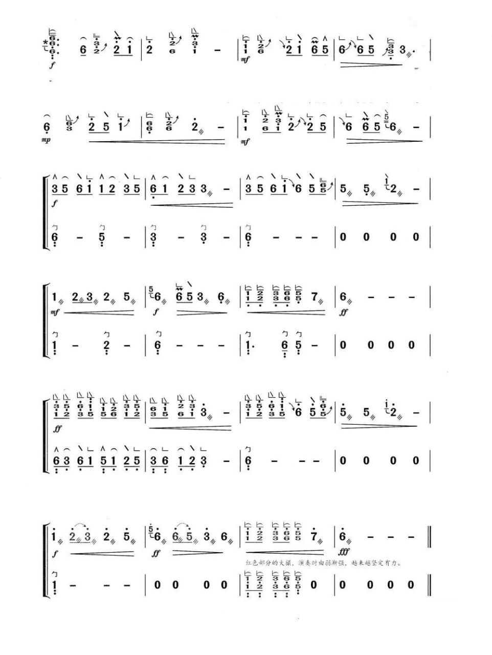 《礼仪之邦》古筝曲谱