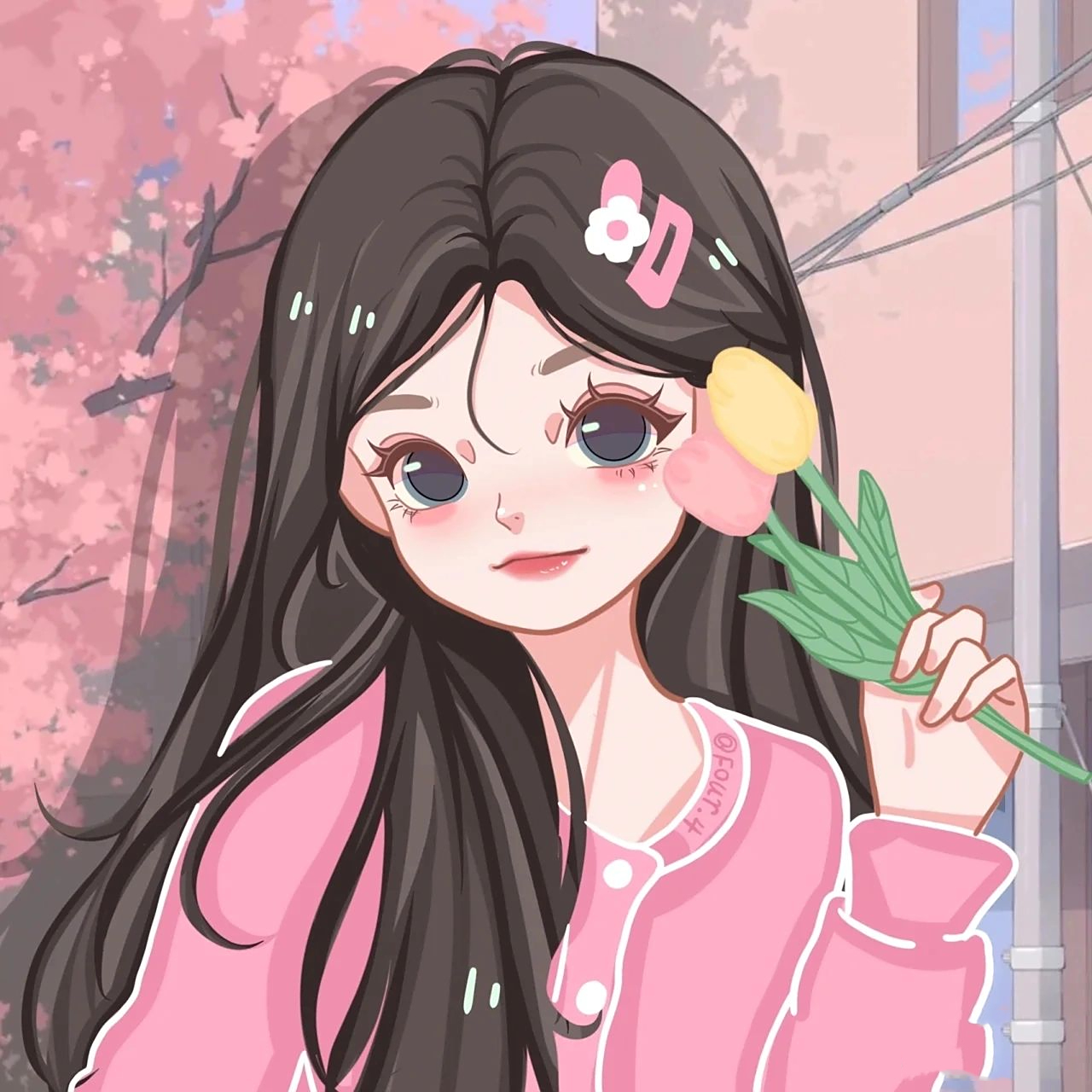 少女心的郁金香头像.谁敢不爱的?9999