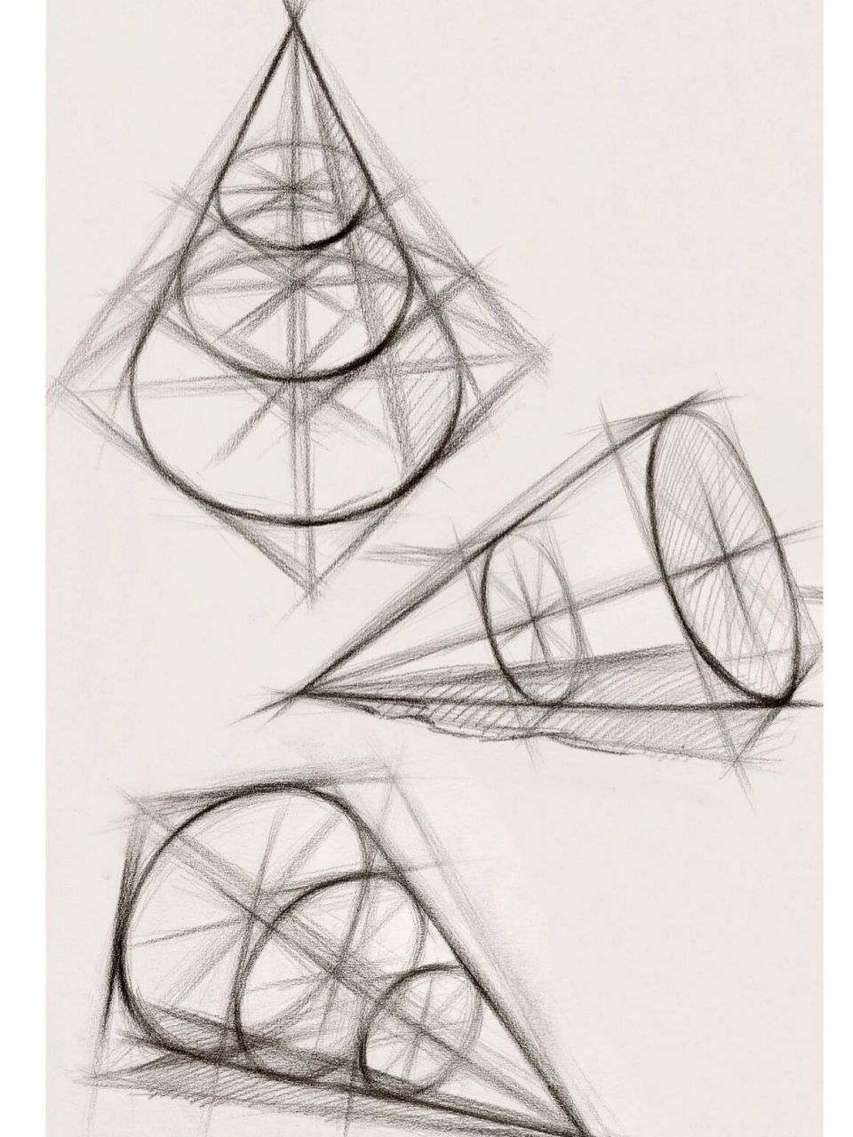 ⚠️素描几何圆的透视还不会的看这里呗 小红📖的伙伴们有没有