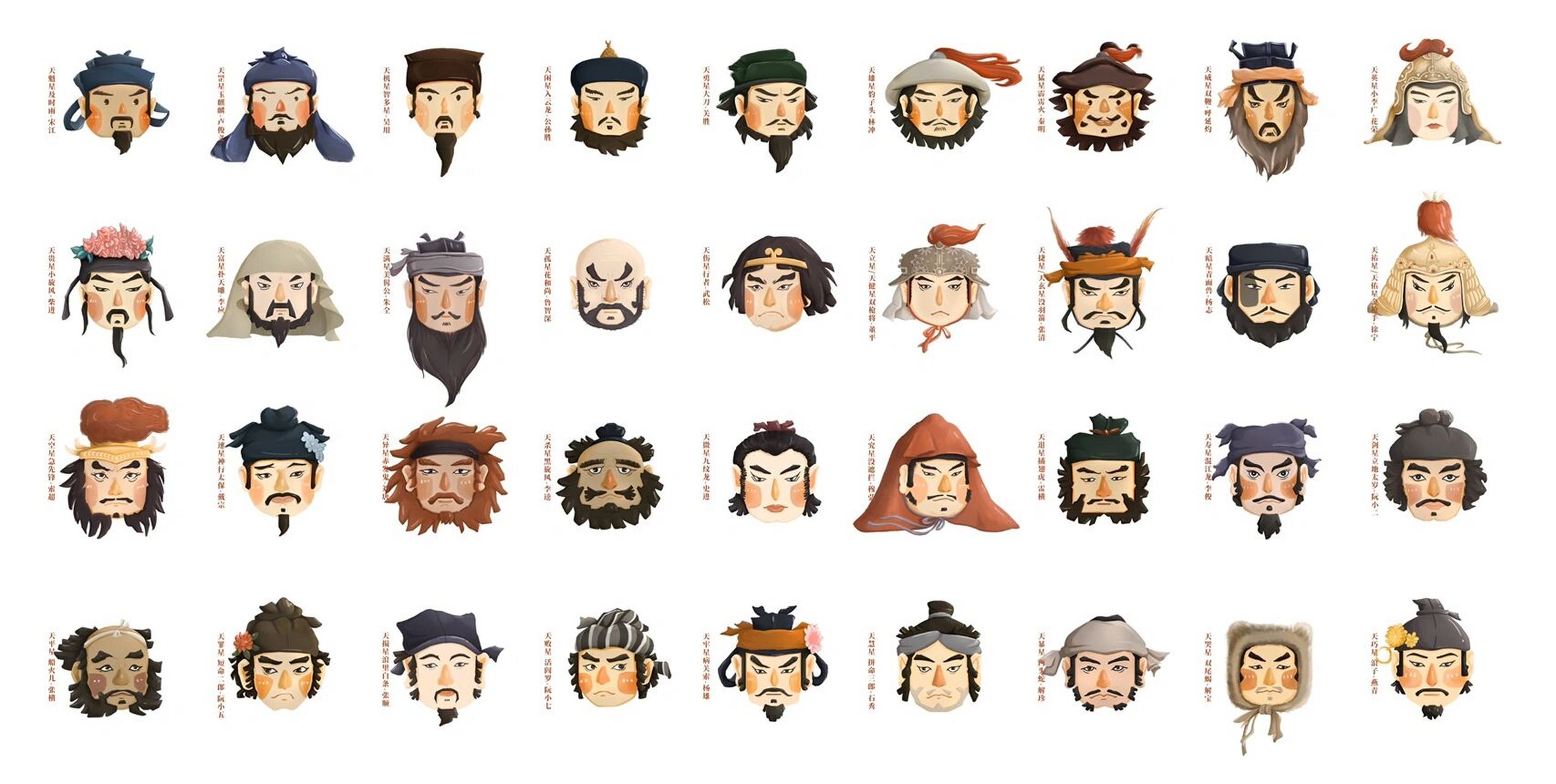 《水浒传》三十六天罡星-画完啦!