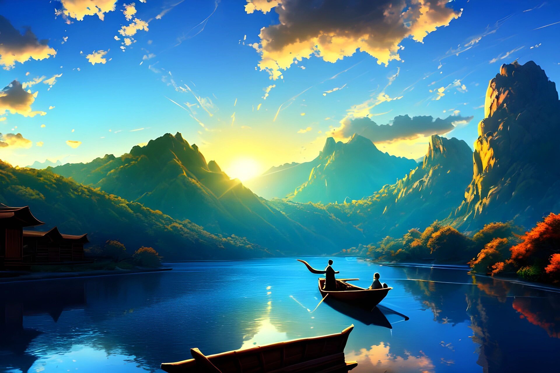 长安三万里 回头看,轻舟已过万重山 向前看,长路漫漫亦灿灿