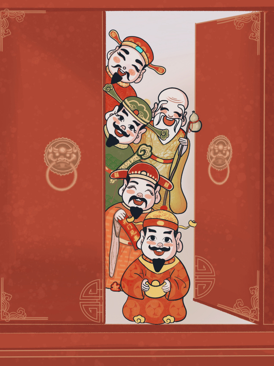 五福临门/福禄寿喜财