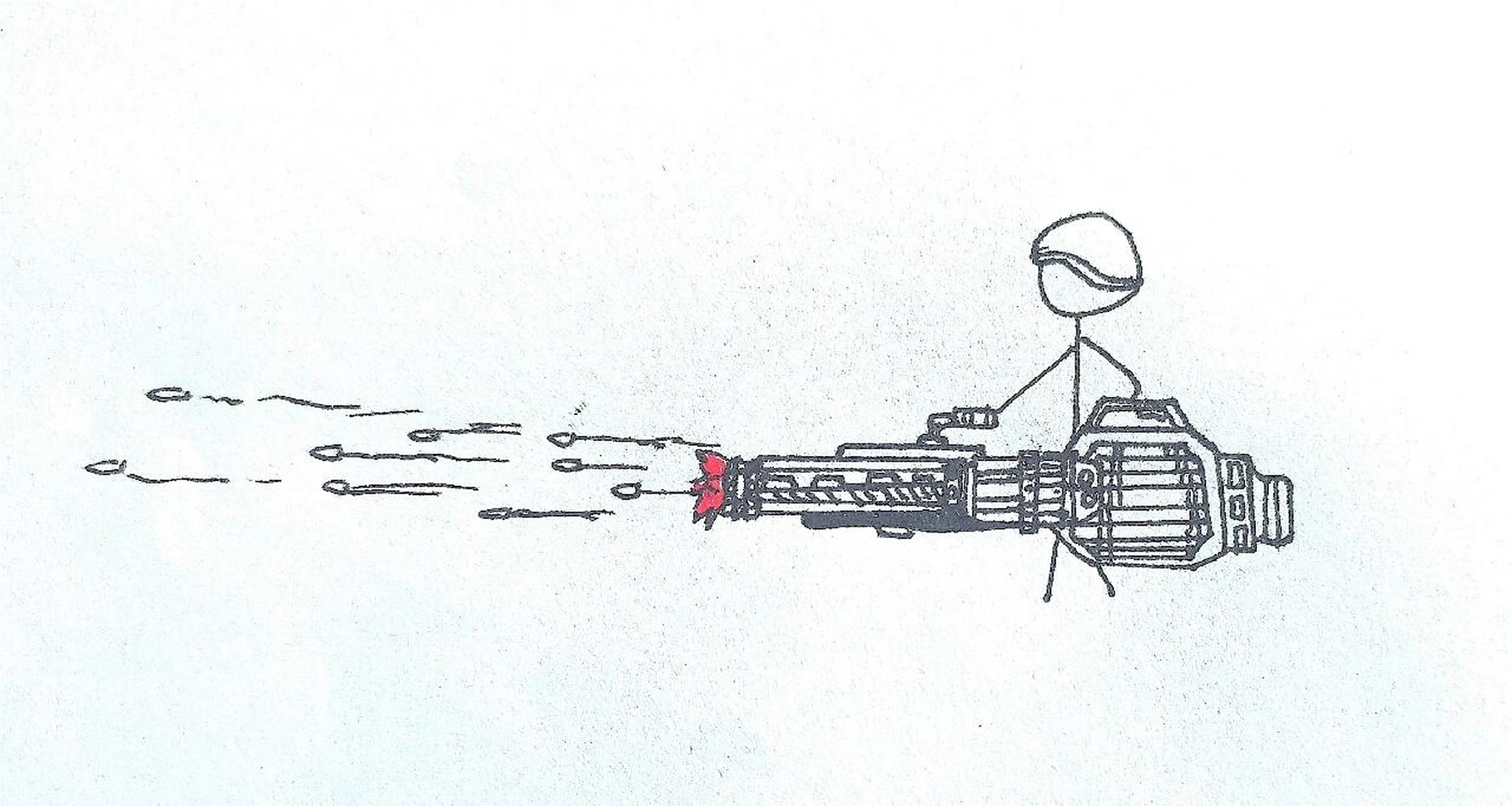 火柴人机枪画法