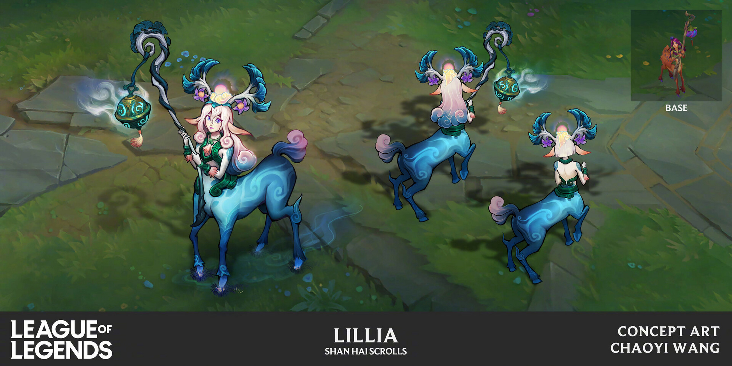 英雄联盟山海绘卷皮肤#【山海绘卷 莉莉娅 克格莫 概念设计】设计师