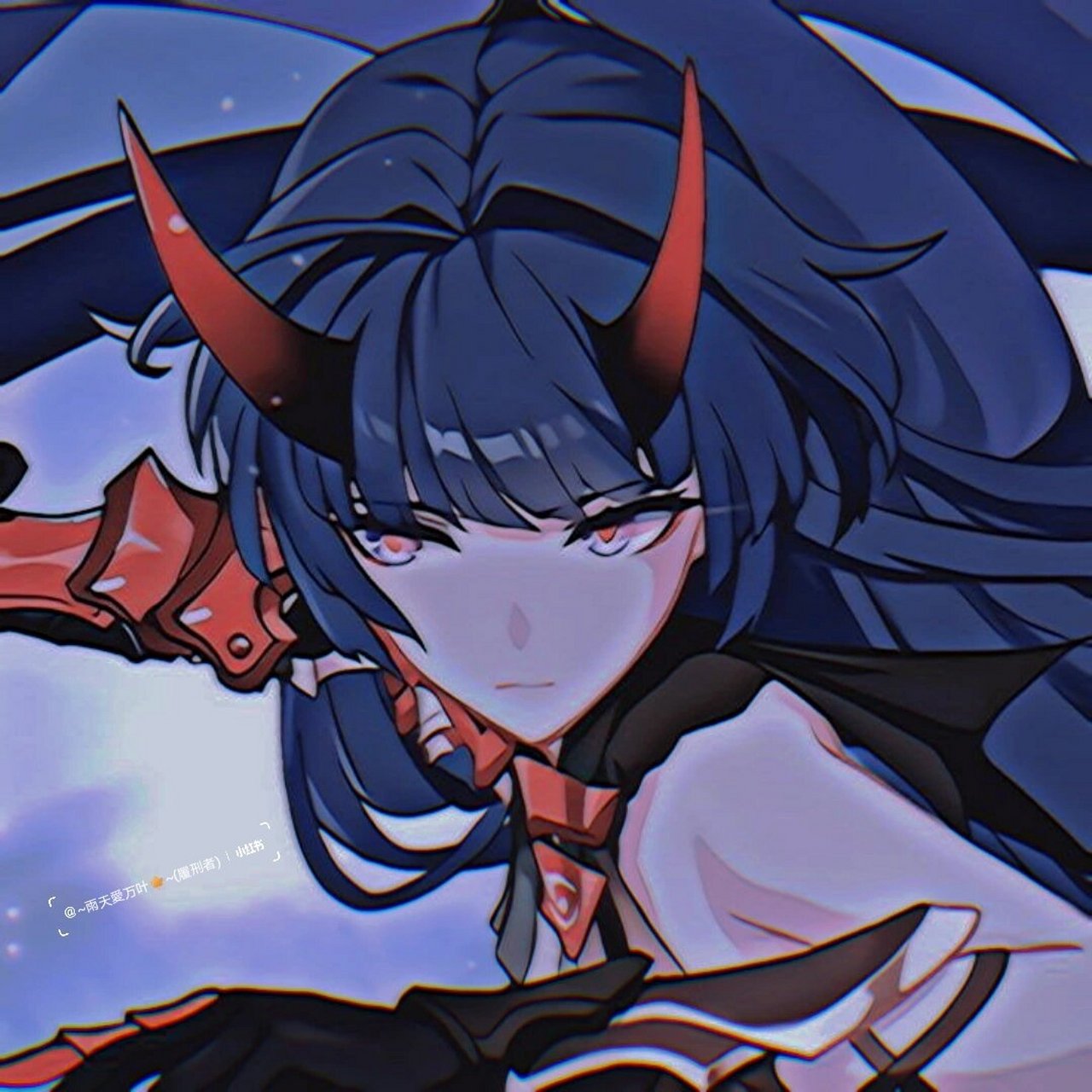 雷电将–啊不-雷电芽衣头像:) 但看起来真的很像雷电将军啊