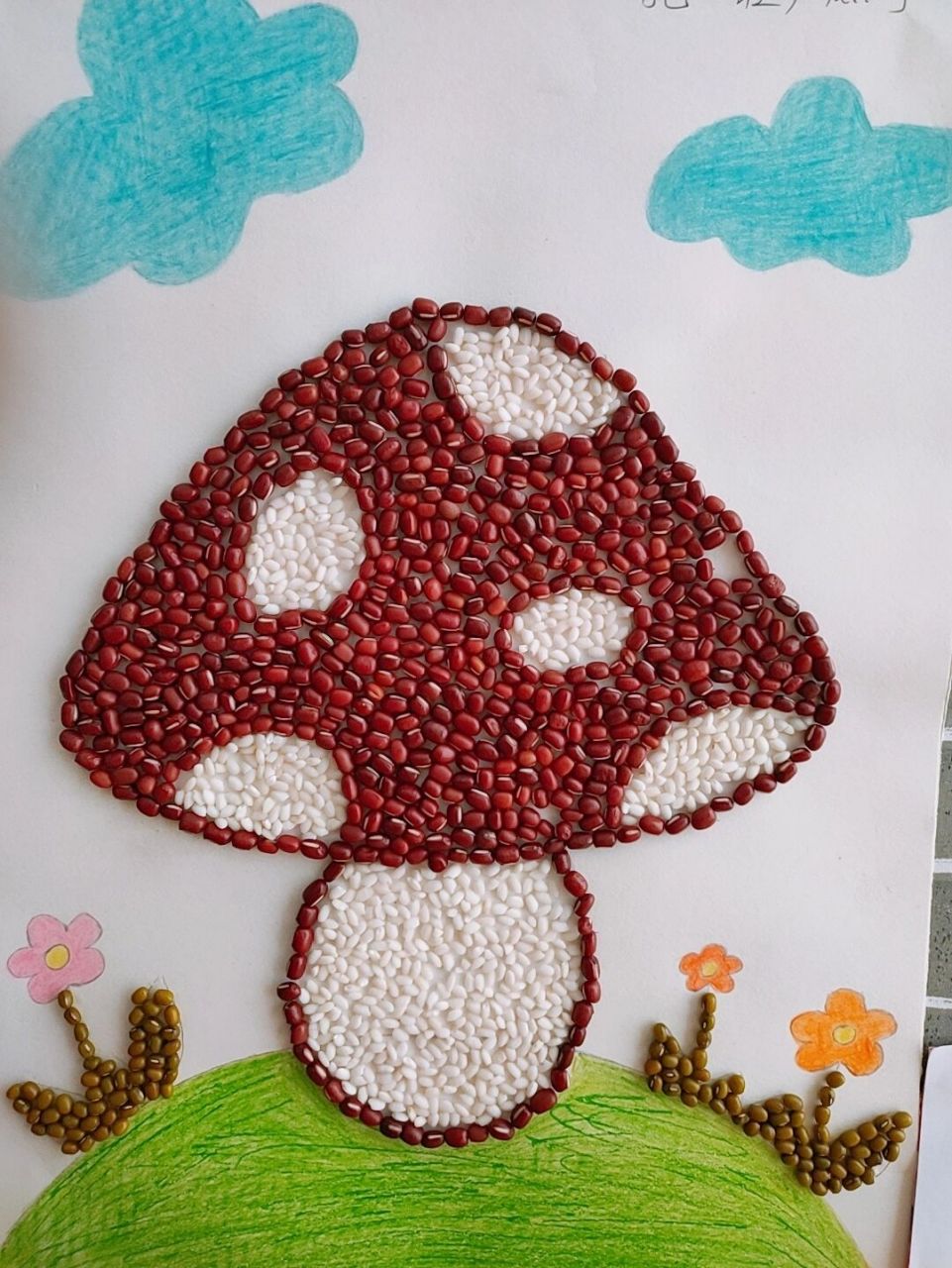 美丽的豆贴画