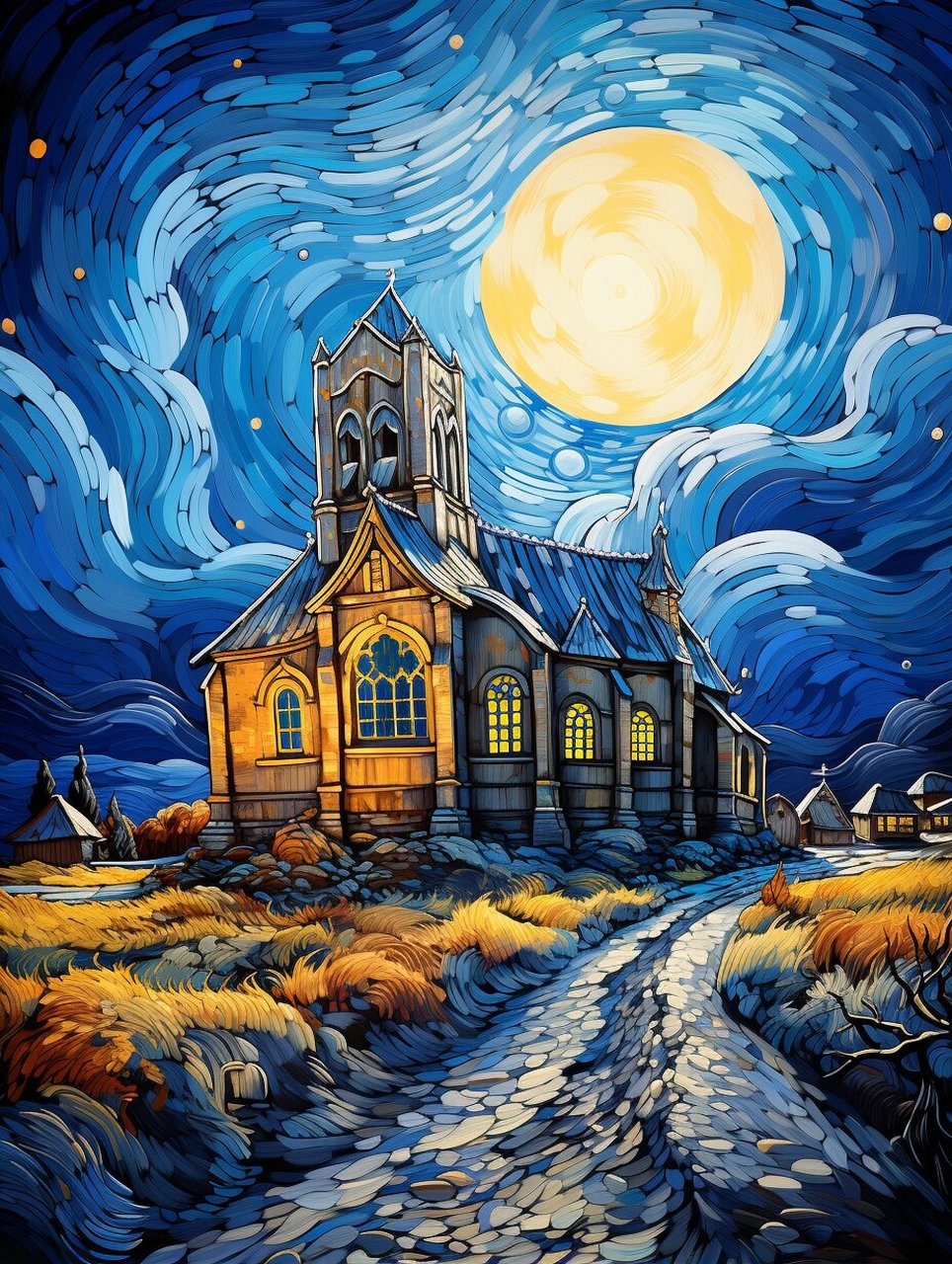 the church at auvers 梵高的《奥弗斯教堂》是一幅著名的油画作品