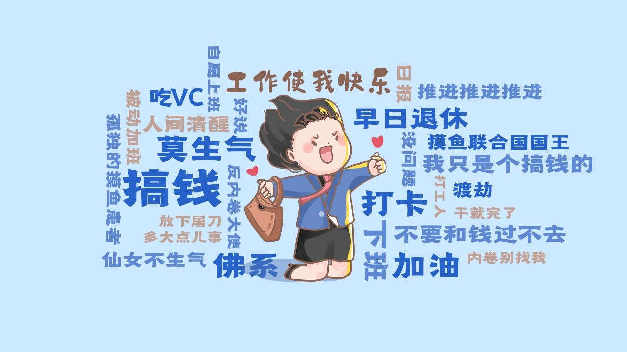 电脑壁纸加油打工人图片