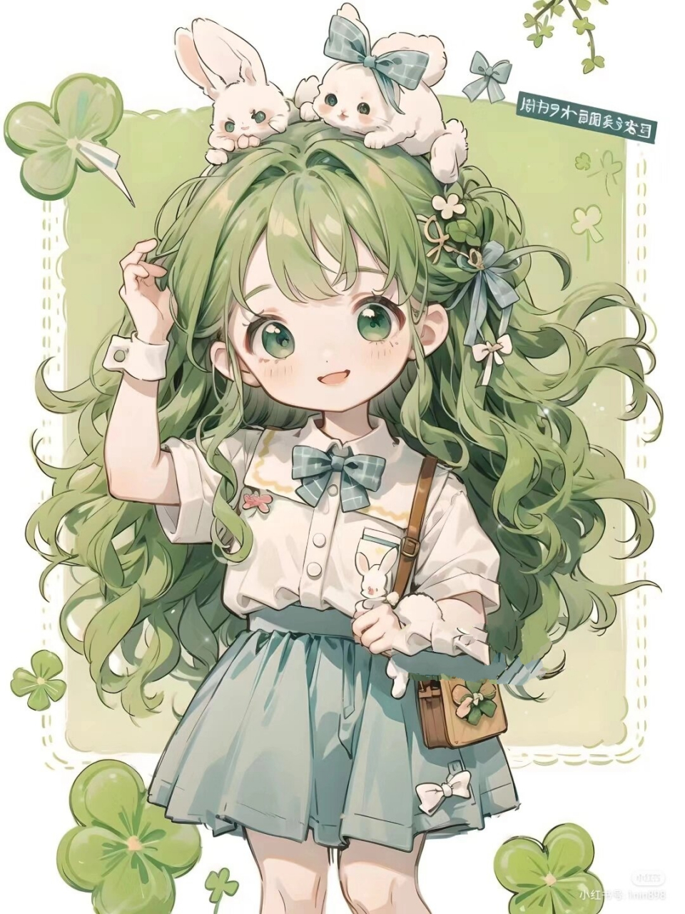 竹子和小女孩头像. 竹子