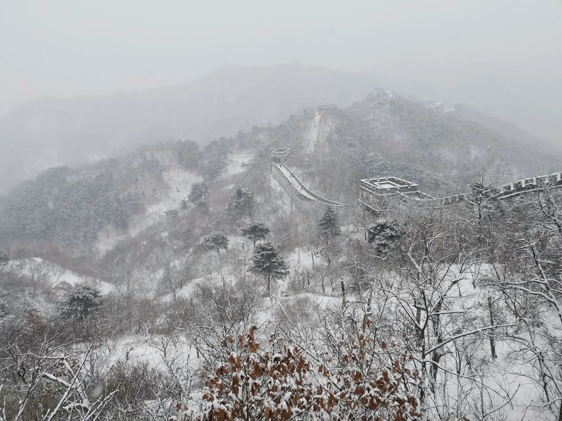 长城雪景慕田峪图片