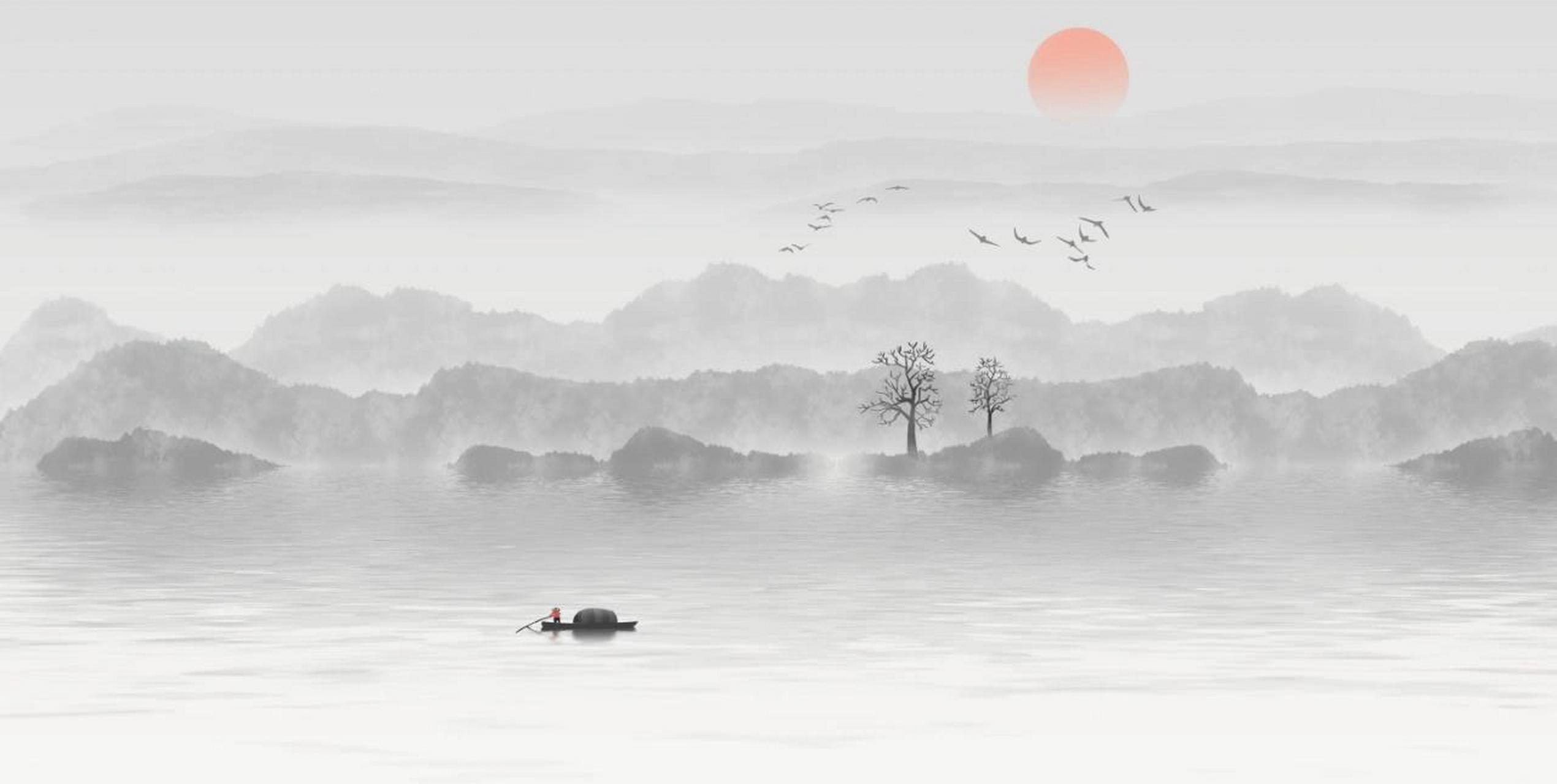 唯美山水风景画 还在愁没有素材吗,还在愁高清唯美的山水画吗,每日