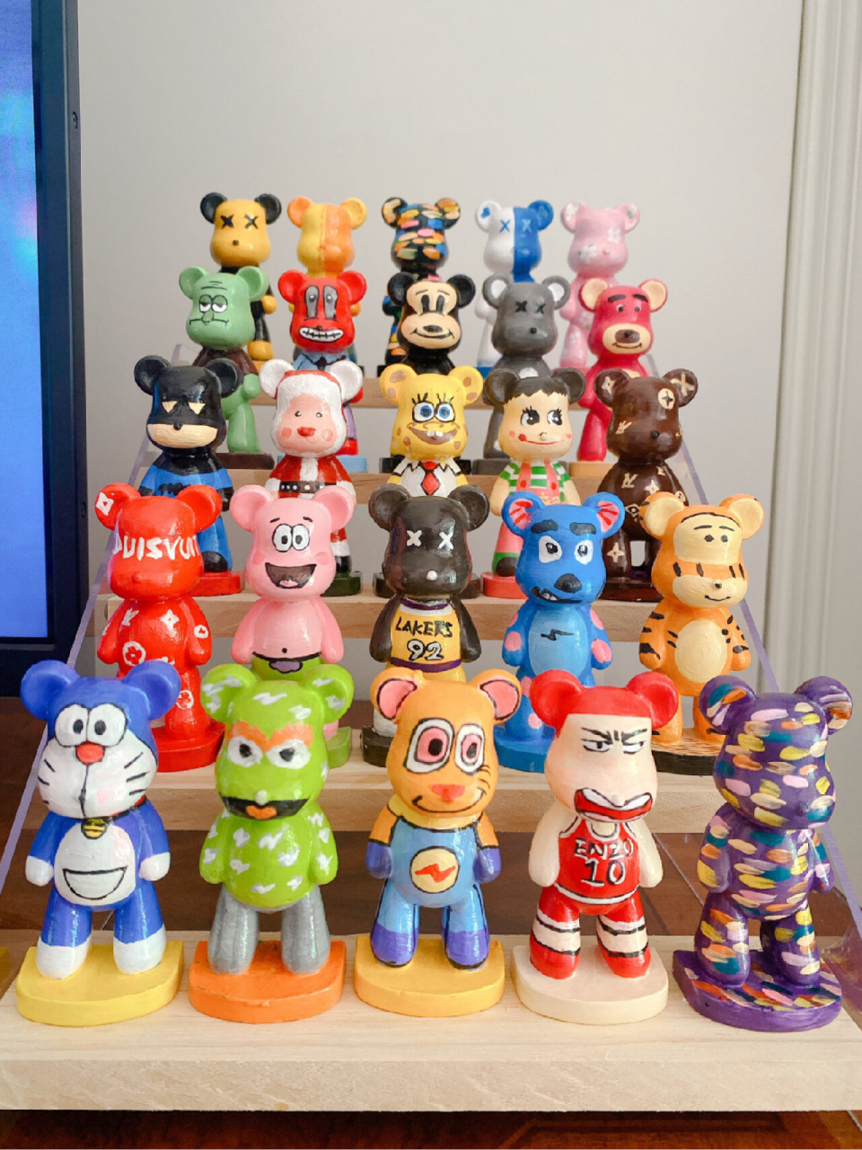 全网最全的石膏娃娃暴力熊集合 有一次和孩子逛商场 	 孩子说想涂色