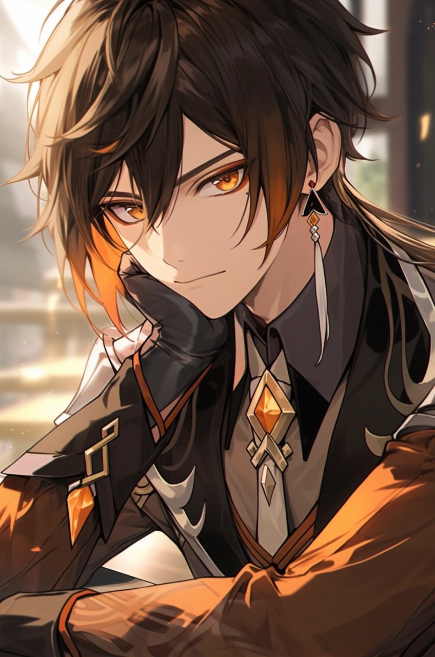 原神钟离壁纸分享  "一同来赏花吧." 图源lof ter,侵删,单纯分享