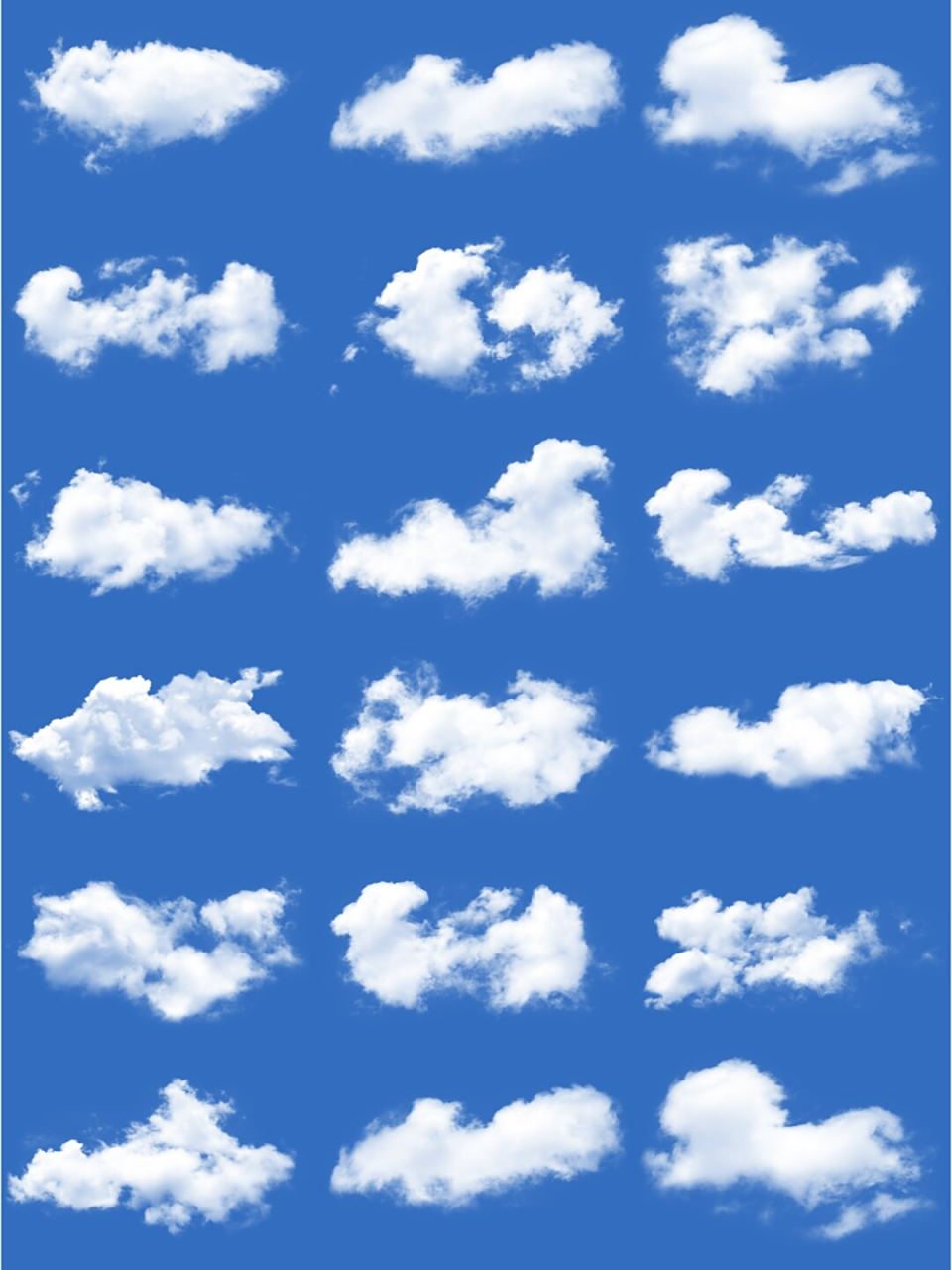 🆓分享 素材踢我拿~ 	 云朵白云云彩云雾云烟免扣png图案元素 ps