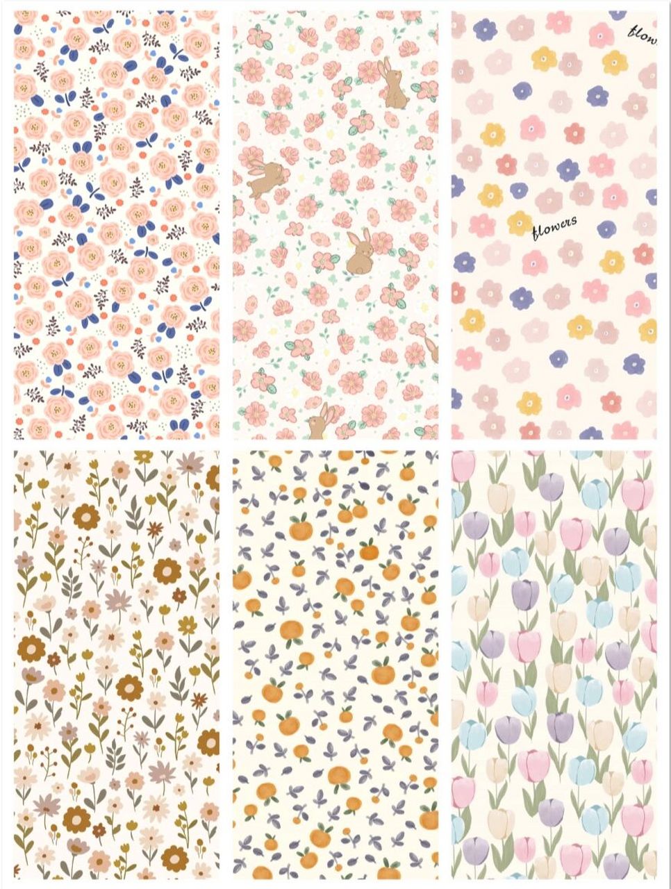 381期 满地小碎花系列图案 手机壁纸 花型 图案设计,可约稿,授权请