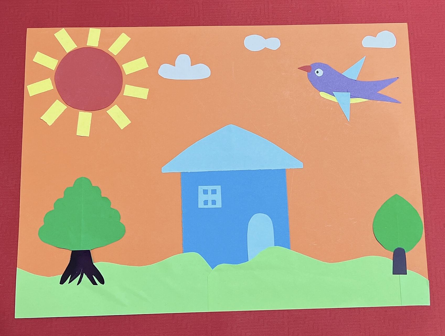 剪纸画 一年级小学生剪纸画作品 材料:硬卡纸,彩纸,固体胶,剪刀70