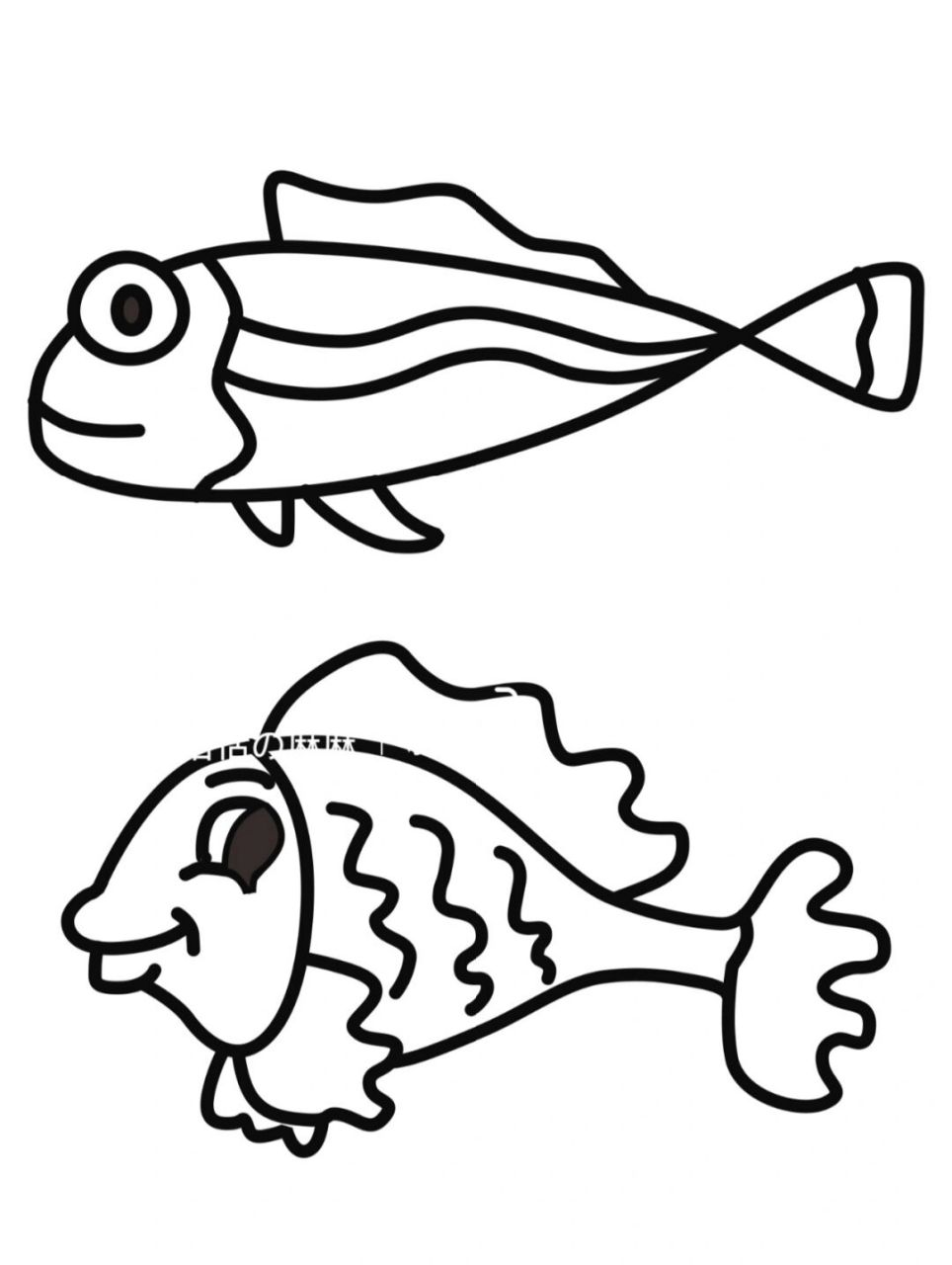 96海底世界简笔画 | 好多鱼95合集 这个夏天给女儿又整了一波可爱