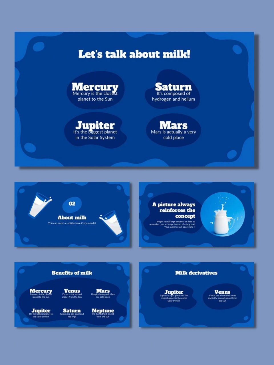 高品质ppt模板|牛奶主题