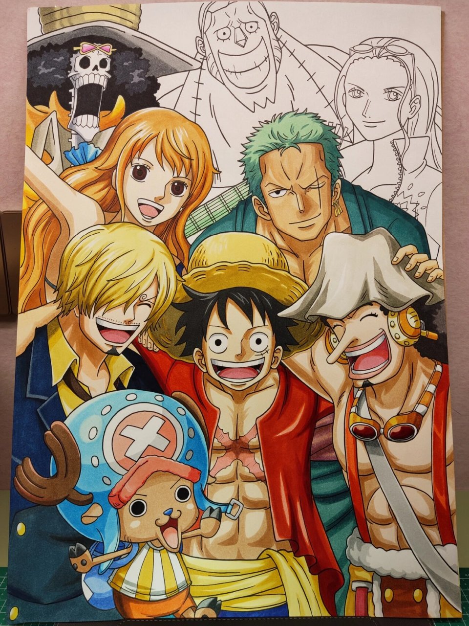 海贼王海报 手绘 上色版本! 来了!来了!