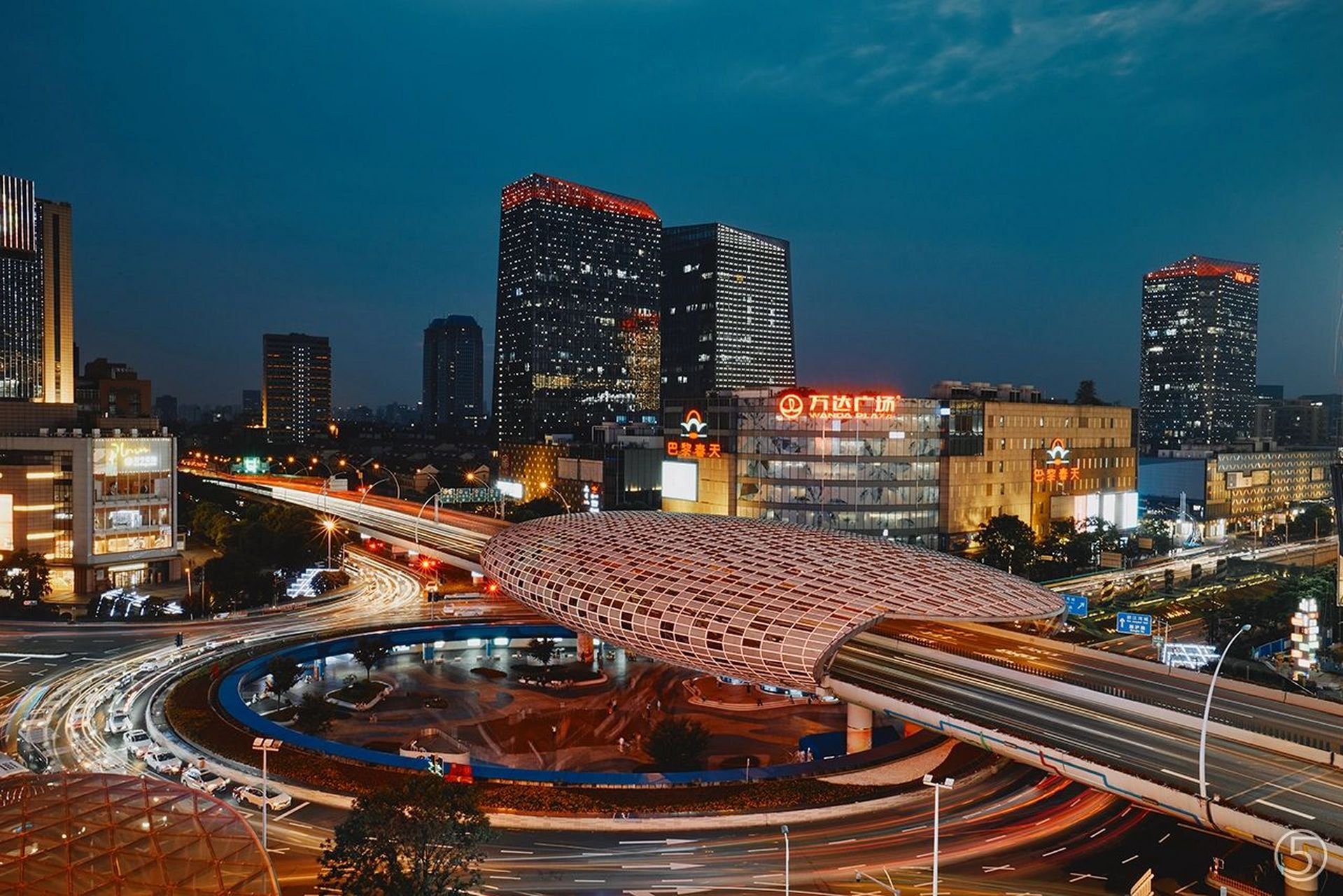 上海五角场夜景图片