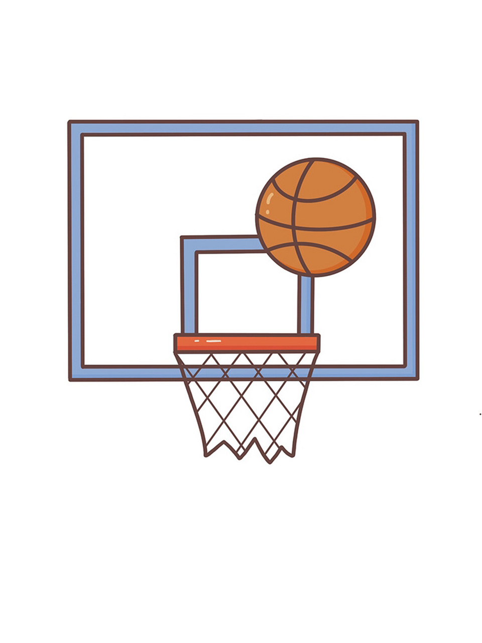 篮球插图简笔画图片