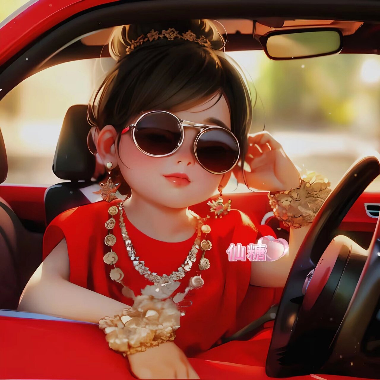 胖妞时装头像红色系列一    约稿 不怕你胖,就怕你不时尚.