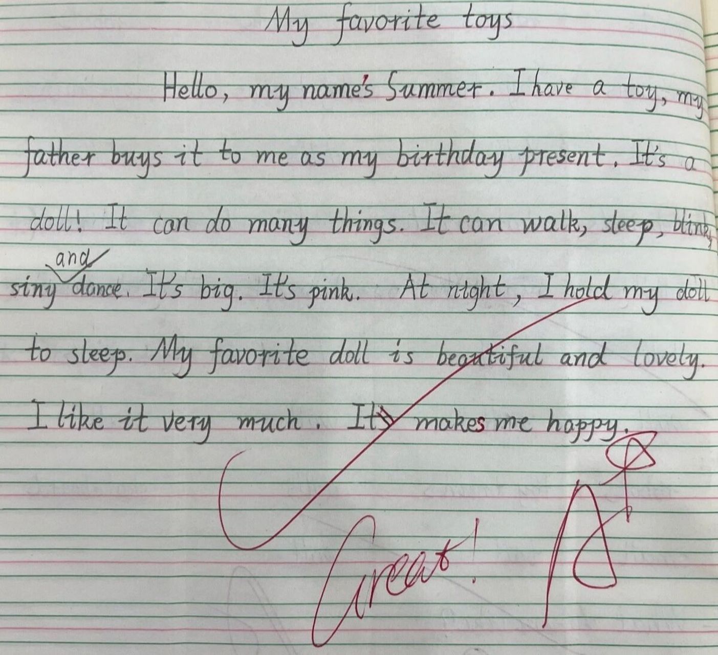 本期英语优秀作文《my favorite toys》  优秀英语作文,打印了读一读