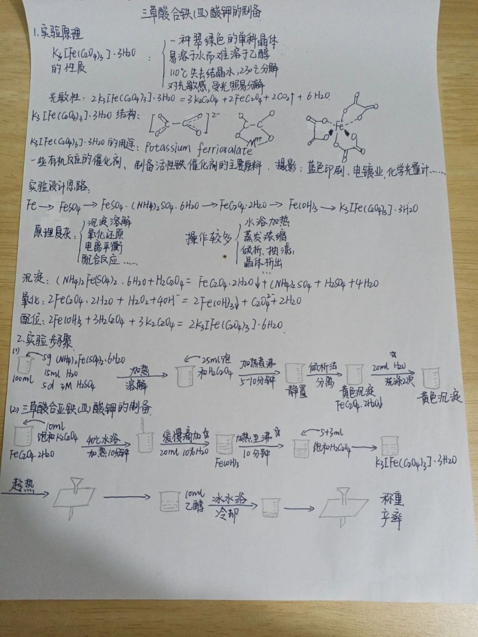 三草酸合铁酸钾结构图图片