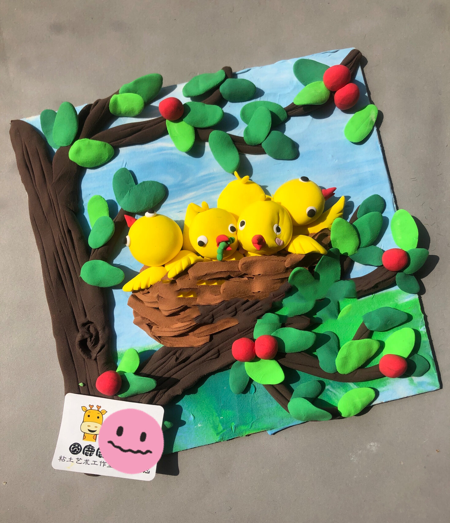 树上的小鸟们 附步骤图 超轻粘土