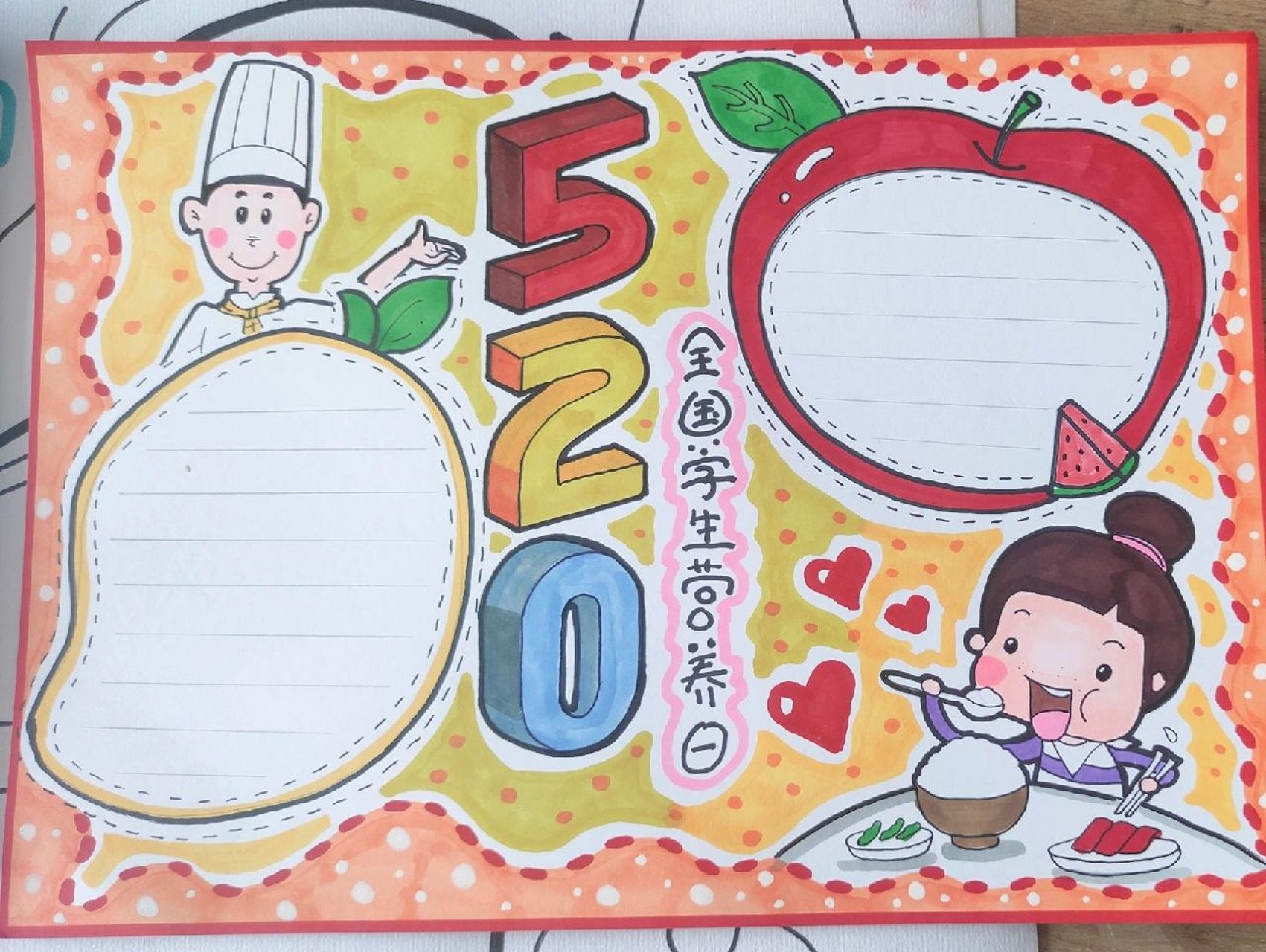 520全国学生营养日手抄报