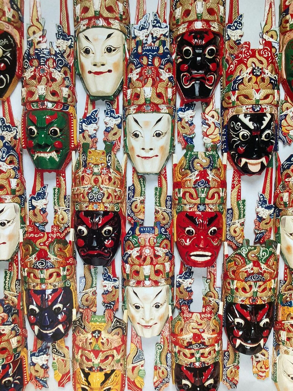 《中国少数民族面具》61 戏剧面具(九) 此组属于贵州安顺的地戏面具