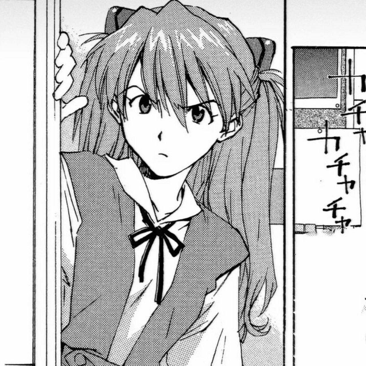 明日香黑白漫画头像