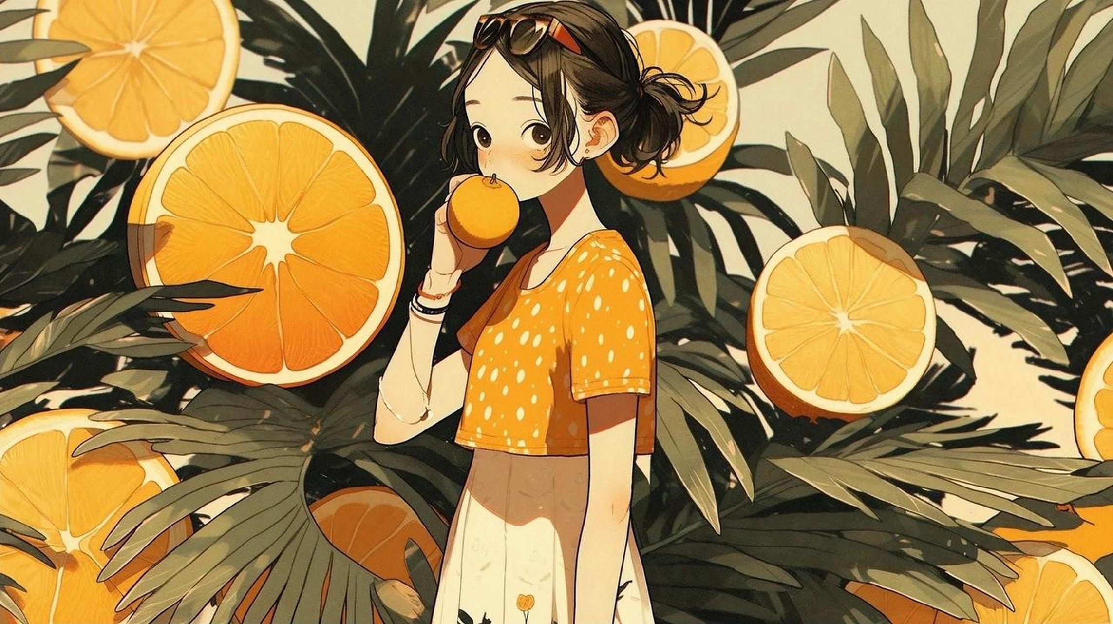 热带的夏日素材分享(二)midjourney ai绘画 美图分享 治愈画风 插画