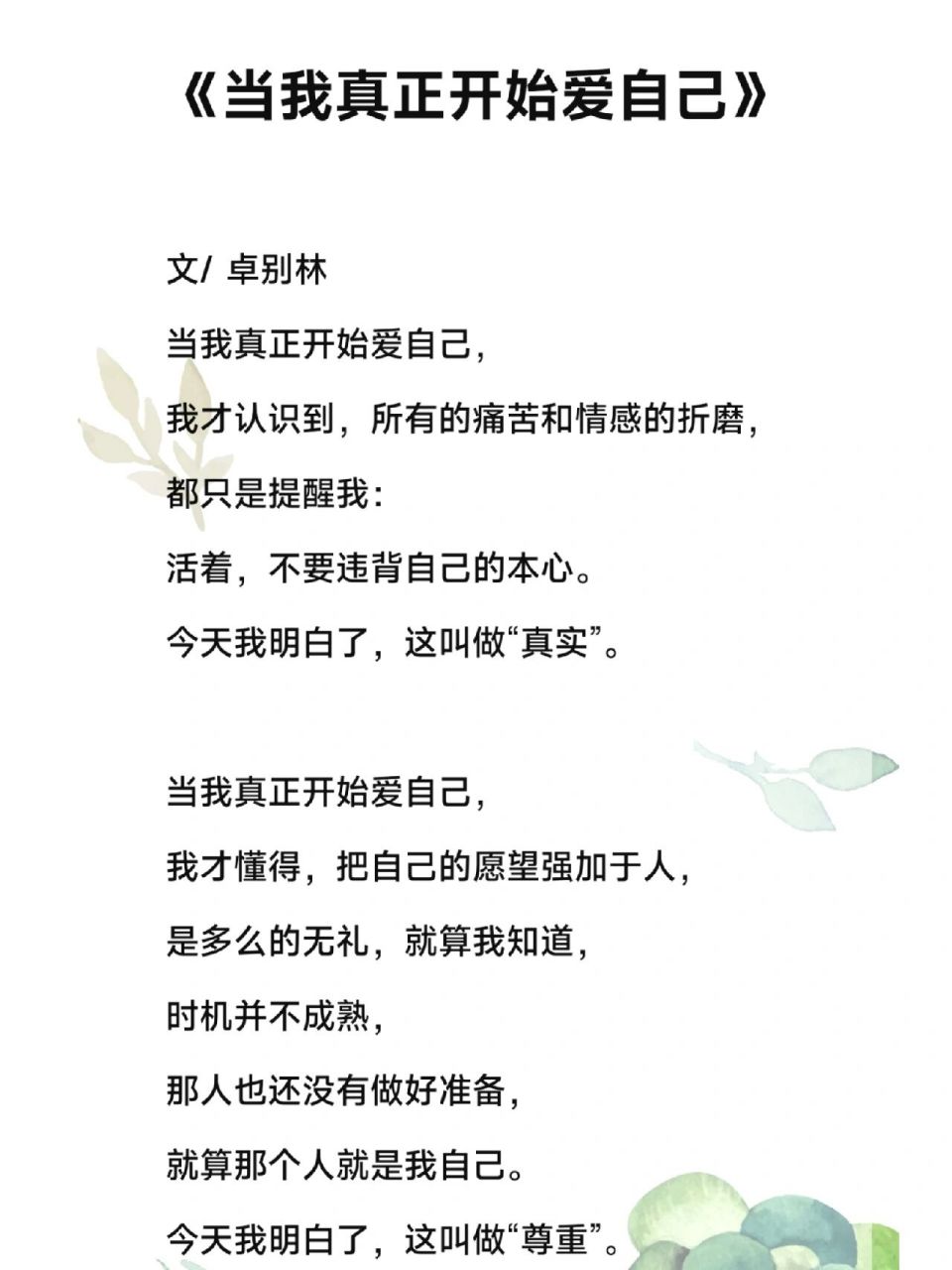 77喜欢在夜晚城市都安静下来时,心里默念:当我真正开始爱自己时