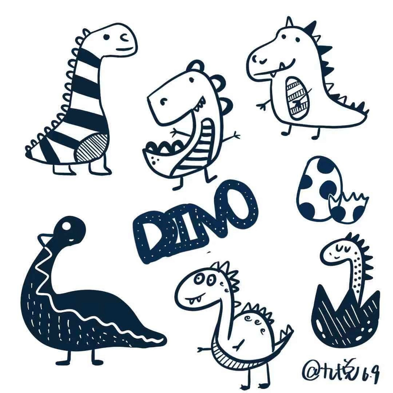 qq涂鸦小恐龙怎么画图片