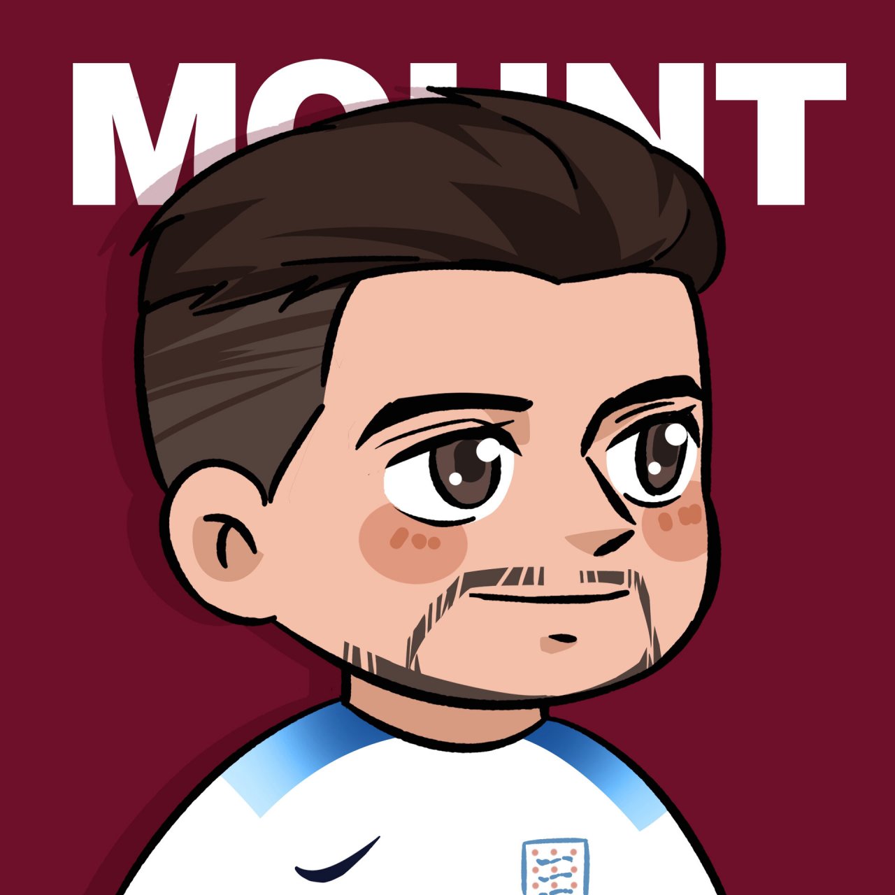 这个球星我绘 | 英格兰队 芒特&赖斯头像 梅森·芒特和德克兰·赖斯这