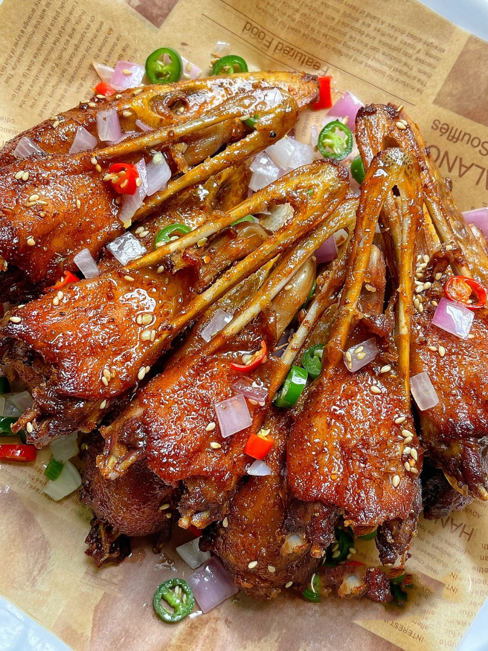 椒盐鸭下巴～好吃到连骨头都不放过,太香了 比烧烤店的还要好吃百倍