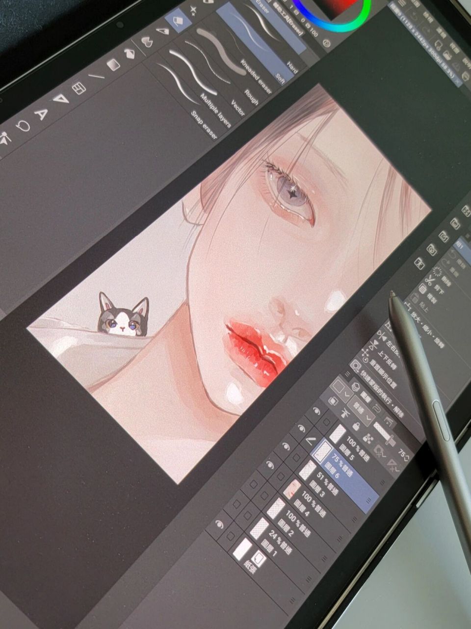 想买平板画画的朋友们 还是建议买三星吧 画画手感个人感觉比ipad好