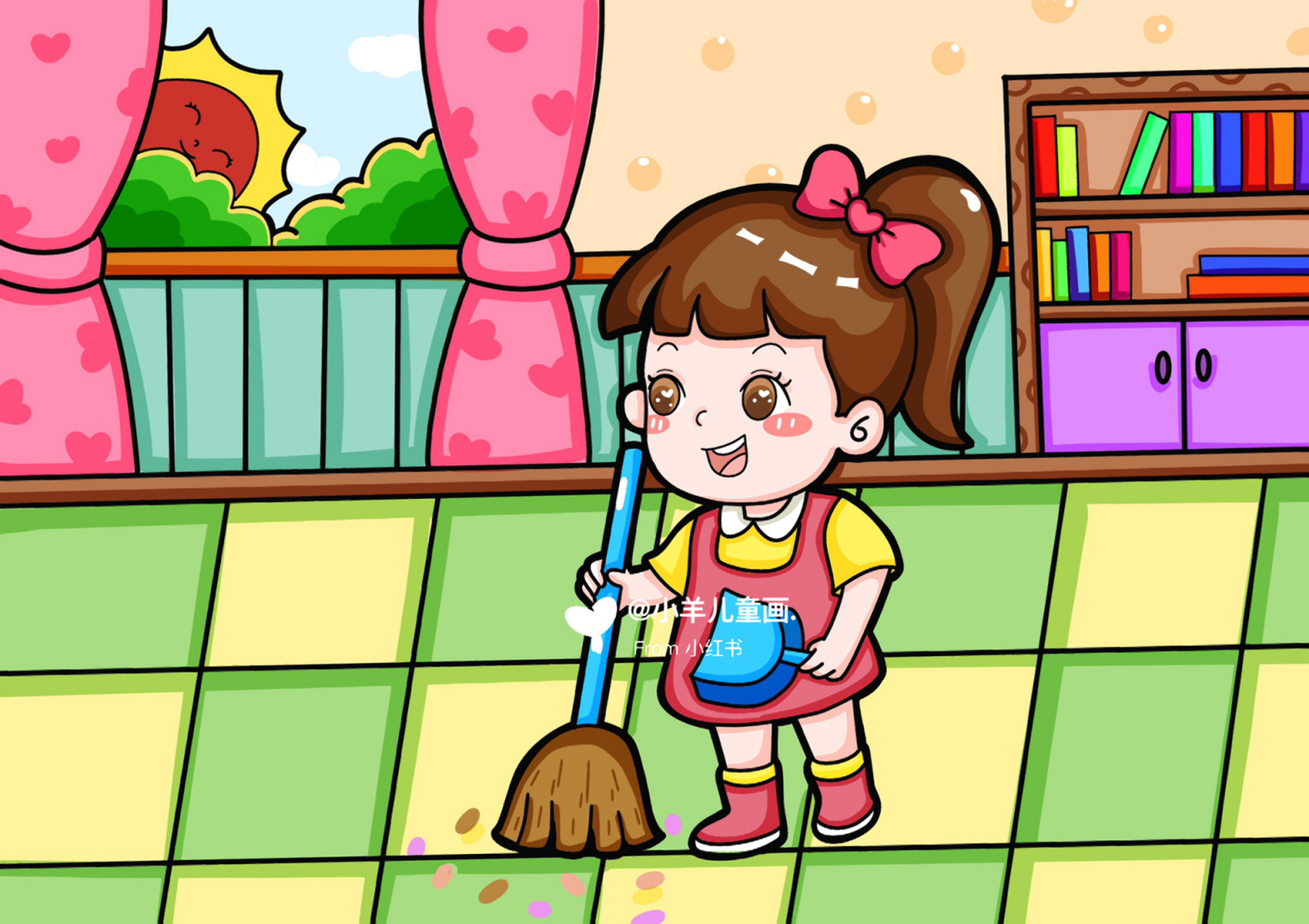 主题画 9315打印～ #创意美术儿童画# #五一劳动节绘画# #五一