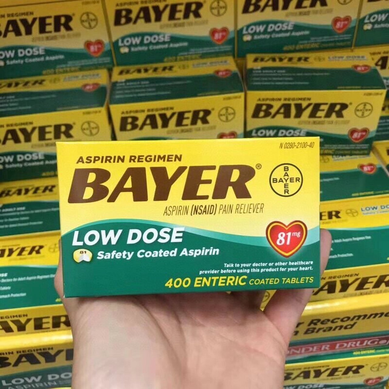 拜耳低剂量阿司匹林 bayer aspirin 拜耳低剂量81mg阿司匹林片家庭